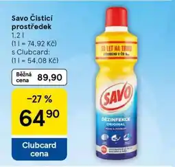 Tesco SAVO Čisticí prostředek nabídka