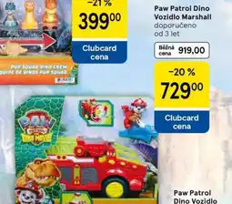 Tesco Paw Patrol Dino Vozidlo Marshall nabídka