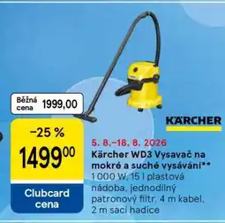 Tesco Kärcher WD3 Vysavač na mokré a suché vysávání nabídka