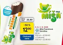 Tesco Míša Tvarohová zmrzlina nabídka