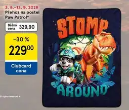 Tesco Přehoz na postel Paw Patrol nabídka