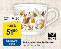 Tesco F&F Home Skleněný hrnek nabídka