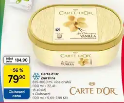 Tesco Carte d’Or Zmrzlina nabídka
