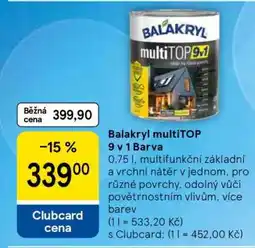 Tesco Balakryl multiTOP 9 v 1 Barva nabídka