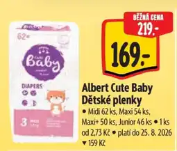 Albert Albert Cute Baby Dětské plenky nabídka