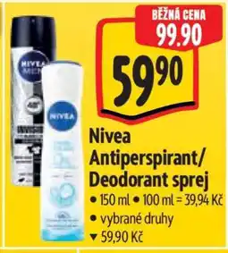 Albert Nivea Antiperspirant, deodorant sprej nabídka