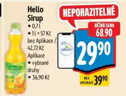 Albert Hello sirup nabídka