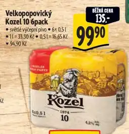 Albert Velkopopovický Kozel 10 – 6pack nabídka