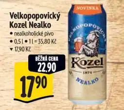 Albert Velkopopovický Kozel nealko nabídka
