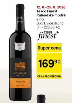 Tesco Tesco Finest Rulandské modré víno, 0,75 l, více druhů nabídka