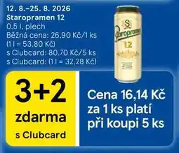 Tesco Staropramen 12, 0.5 l, plech nabídka