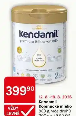 Tesco Kendamil Kojenecké mléko, 800 g, více druhů nabídka