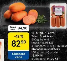 Tesco Tesco Špekáčky nabídka