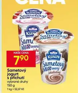 Hruška KUNÍN Sametový jogurt s příchutí vybrané druhy nabídka