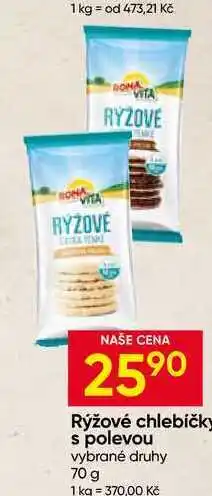Hruška Rýžové chlebíčky s polevou vybrané druhy nabídka