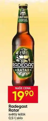 Hruška Radegast Ratar světlý ležák 0,5l sklo nabídka