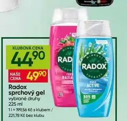 Hruška Radox sprchový gel vybrané druhy nabídka