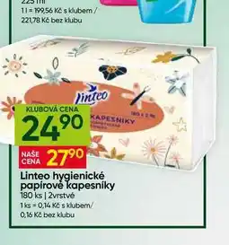 Hruška Linteo hygienické papírové kapesniky 180 ks 2vrstvé nabídka