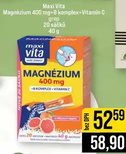 Jip Maxi Vita Magnézium 400 mg+B komplex+Vitamin C grep 20 sáčků nabídka