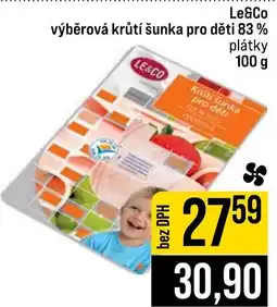 Jip Le&Co výběrová krůtí šunka pro děti 83% nabídka