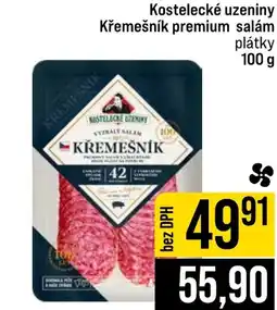Jip Kostelecké uzeniny Křemešník premium salám plátky nabídka