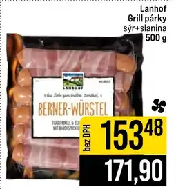 Jip Lanhof Grill párky sýr+slanina nabídka