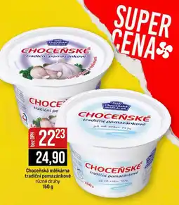 Jip Choceňská mlékárna tradiční pomazánkové nabídka