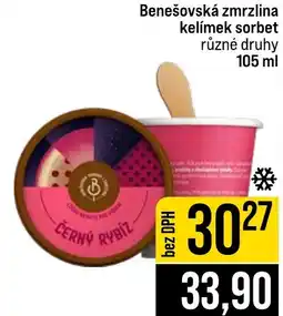 Jip Benešovská zmrzlina kelímek sorbet nabídka