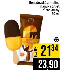 Jip Benešovská zmrzlina nanuk sorbet nabídka