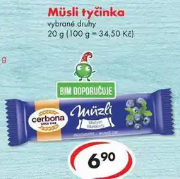 CBA Müsli tyčinka nabídka