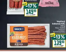 Billa Vepřový kabanos XXL nabídka