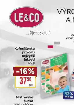 Billa Kuřecí šunka pro děti nejvyšší jakosti nabídka