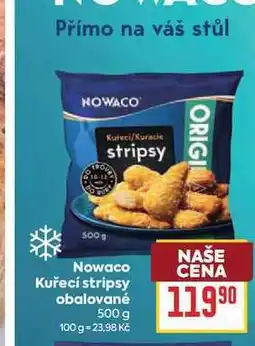 Billa Nowaco Kuřecí stripsy obalované nabídka