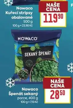 Billa Nowaco Špenát sekaný porce nabídka