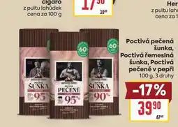 Billa Poctivá pečená šunka, Poctivá řemeslná šunka, Poctivá pečeně v pepři nabídka