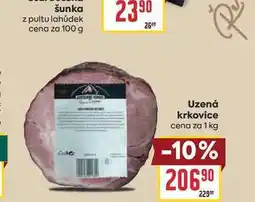 Billa Uzená krkovice cena za nabídka