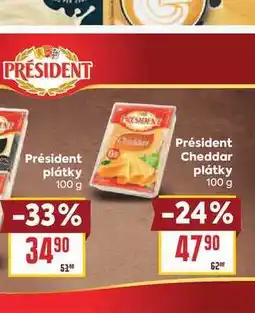 Billa Président Cheddar plátky nabídka