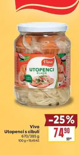 Billa Viva Utopenci s cibulí 670/385 g nabídka