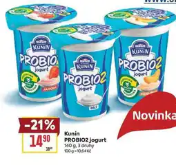 Billa Kunin PROBIO2 jogurt nabídka