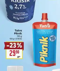 Billa Tatra Tatra Piknik nabídka