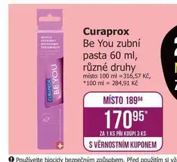 Teta Curaprox Be You zubní pasta nabídka