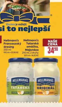 Billa Hellmann's Tatarská omáčka, Majonéza nabídka