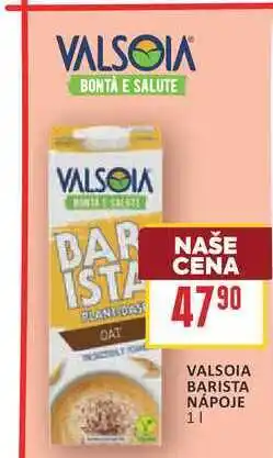Billa VALSOIA BARISTA NÁPOJE nabídka