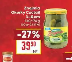 Billa Znojmia Okurky Coctail 3-6 cm 340/170 g nabídka