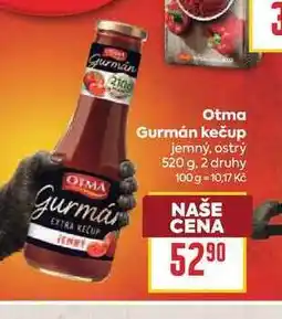 Billa Otma Gurmán kečup nabídka