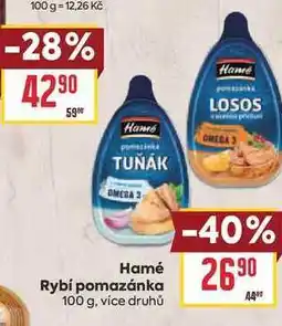 Billa Hamé Rybí pomazánka nabídka