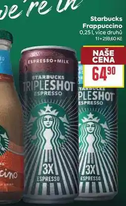 Billa Starbucks Frappuccino nabídka