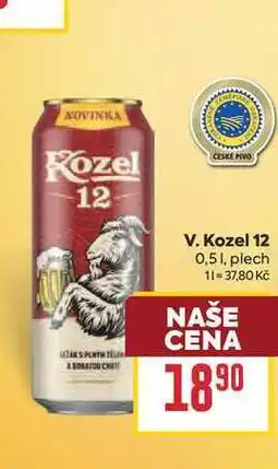 Billa V. Kozel 12 0,51, plech nabídka