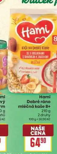 Billa Hami Dobré ráno mléčná kaše 8+ 210 g nabídka