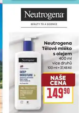 Billa Neutrogena Tělové mléko s olejem nabídka